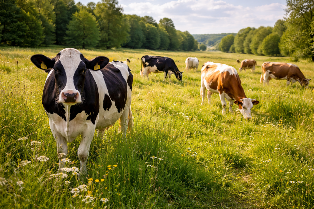 коровы на луге